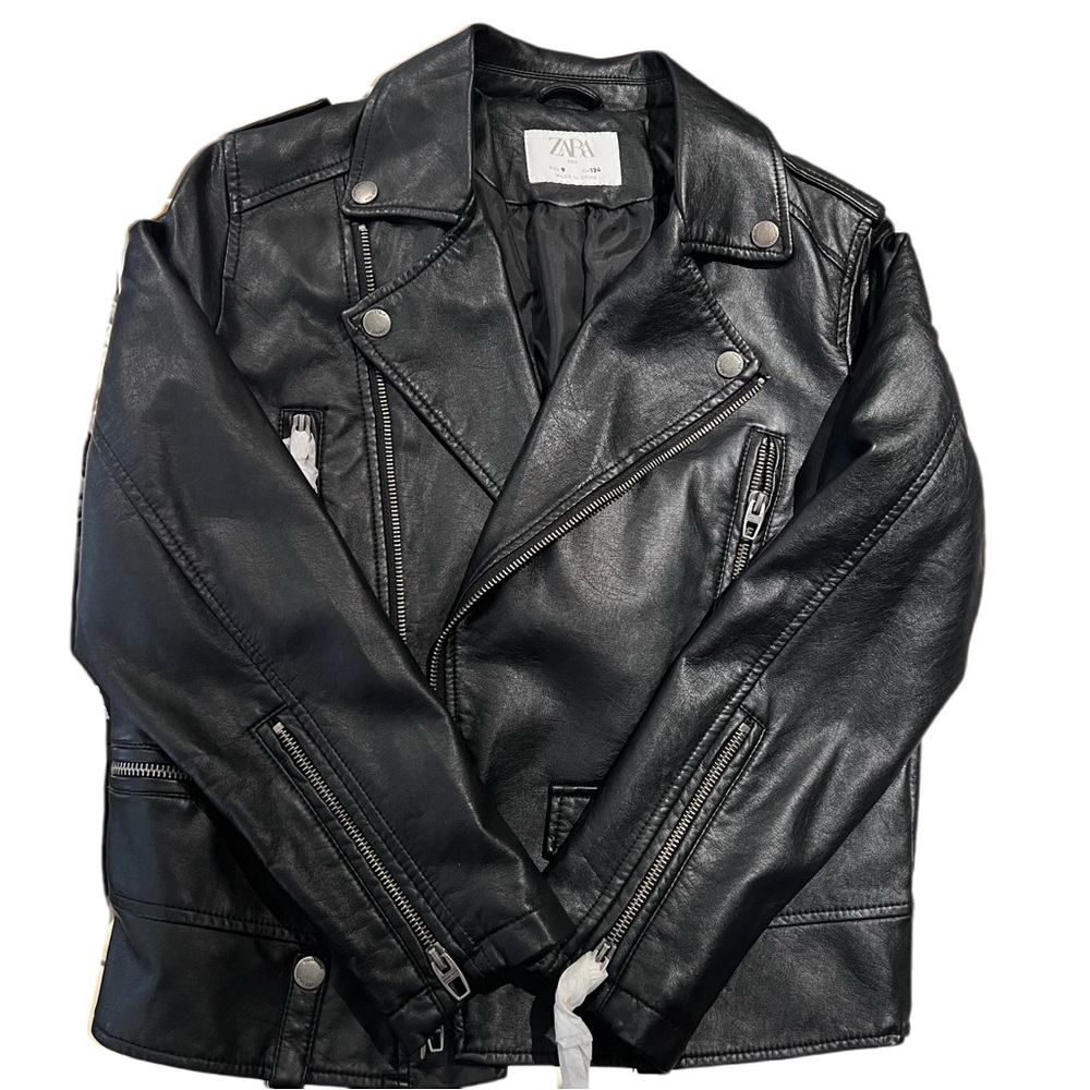 Zara Kids Faux Leather Jacket- New